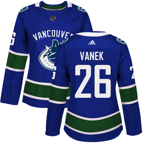 Adidas Vancouve Canucks #26 Thomas Vanek Blue Home Authentic Women Stitched NHL Jersey->charlotte hornets->NBA Jersey